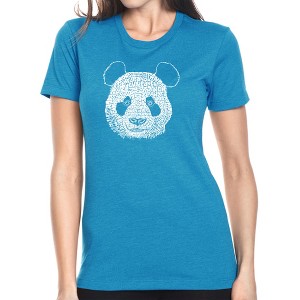 LA Pop Art Women's Premium Blend Word Art T-shirt - Panda - 1 of 4
