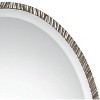 Uttermost Oval Vanity Accent Wall Mirror Modern Polished Nickel Metal Frame 20" Wide for Bathroom Bedroom Living Room Home Office - 2 of 2