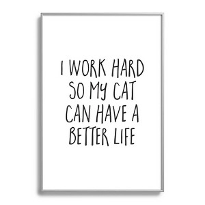 EnvyArt Cat Better Life Metal Framed Art Print - Deny Designs - 1 of 3