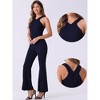 INSPIRE CHIC Women's Halter Neck Sleeveless High Waist Split Hem Flare Leg Jumpsuit - 2 of 4