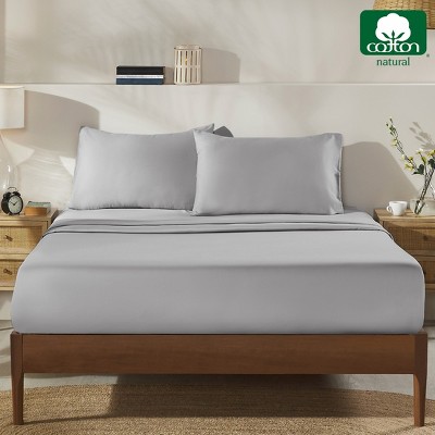 Luxury 1000 Thread Count Bed Sheets Set - 100% Cotton Sateen - Soft, Thick  & Deep Pocket by California Design Den - Gray, King