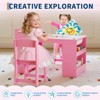 49" Kids Activity Table w/2 Chairs & Storage – Multi-Functional Art Desk for Kids' Room, Playroom & Classroom - 3 of 4