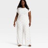 Women's Pointelle Short Sleeve Shirt and Pants Pajama Set - Auden™ - 3 of 3