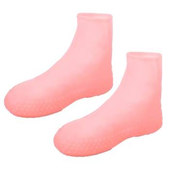 Unique Bargains Unisex Silicone Shoes Covers Rain Boots Reusable Rain Shoe  Covers Non-slip 1 Pair Light Pink M : Target