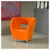 Modern Orange Microfiber Accent Chair - Orange - Christopher Knight Home - image 4 of 4