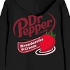 Dr Pepper Strawberries And Cream Adult Black Long Sleeve Zip-Up Hoodie - 4 of 4