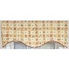RLF Home Botanical Cornice Valance - 100% Cotton with Ivory Lining 50" x 17"  Beige - 3 of 4