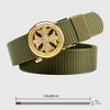 Anna-Kaci Women's Nylon Belt with Rhinestone - Embellished Gold Buckle - 3 of 3