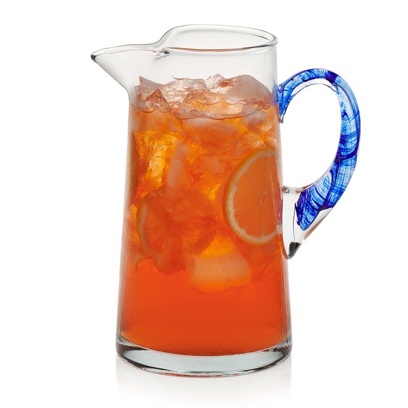 Libbey Cabos Blue-Handled Glass Pitcher, 90-ounce, 1 of 4
