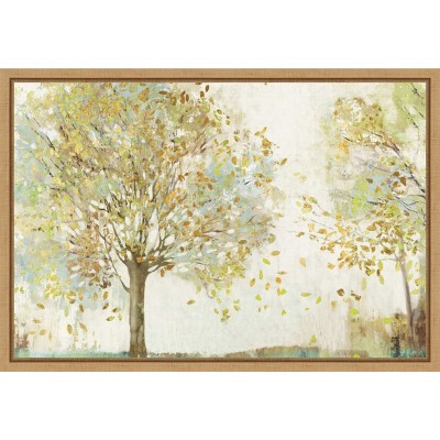 Framed Landscape Canvas Print with Trees and Sky, 23 x 16 inches
