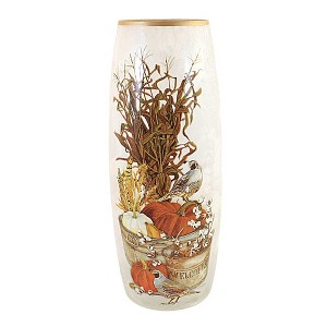 Stony Creek 12.0 Inch Quail Chickadees Lg Prelit Vase Autumn Fall Novelty Sculpture Lights - 1 of 4