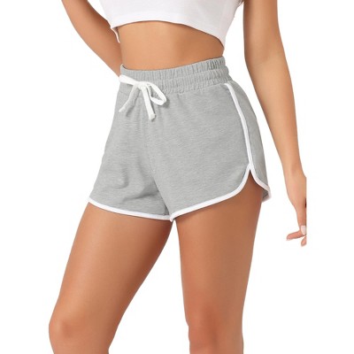 cheibear Women's Sweat Shorts Casual Summer Lounge Athletic Running Elastic Cotton Pajama Shorts