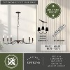 VAXCEL Annabelle 6 Light Farmhouse Chandelier Candelabra, Matte Black and Brushed Walnut - 4 of 4
