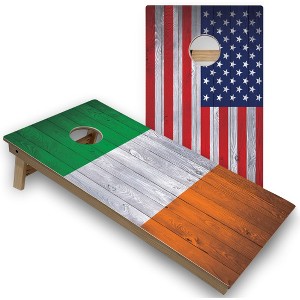 Skip's Garage Ireland & USA Flag Cornhole Board Set, Includes 2 Boards, 8 Bags - 1 of 4