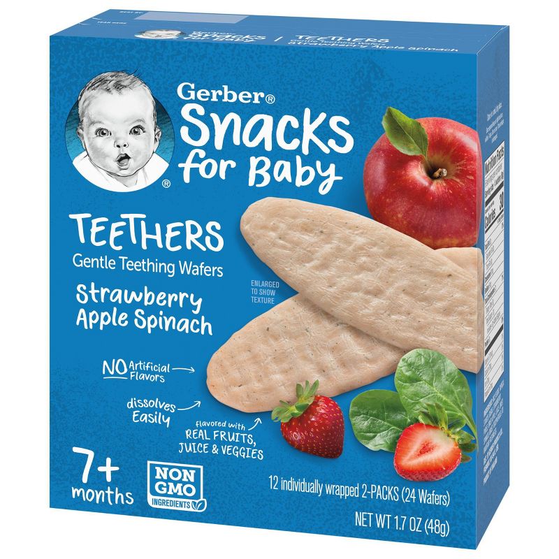 Gerber Teethers Strawberry Apple Spinach - 12ct/1.7oz Total, 4 of 13