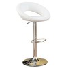 Modern Faux Leather Adjustable Swivel Barstool with Round Seat, Pedestal Base, and Footrest, Armless, Set of 2 for Kitchen or Bar Area - 4 of 4