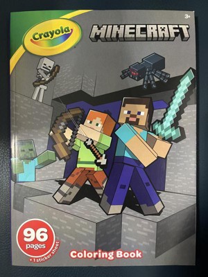 Crayola 96pg Minecraft Coloring Book With Sticker Sheet : Target