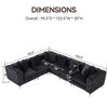 Modular Sectional Sofa L Shaped for Living Room or Office, 6 Seat Couch with Convertible Chaise-Morden Fort - 3 of 4