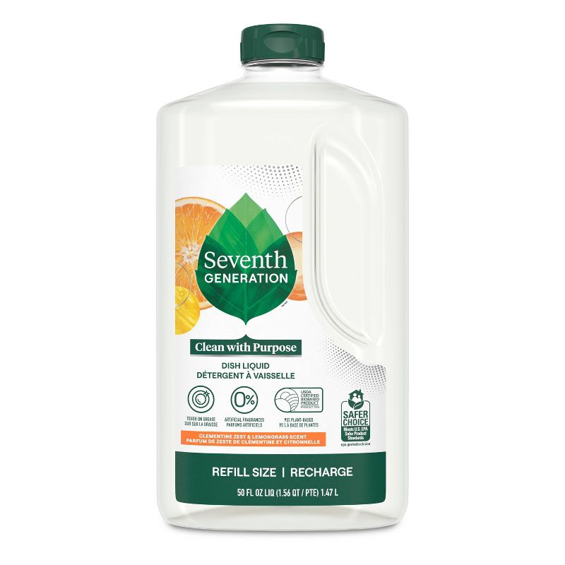Seventh Generation Lemongrass & Clementine Dish Liquid Soap, 1 of 13