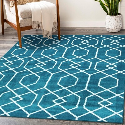 Luxe Weavers Geometric Trellis Area Rug