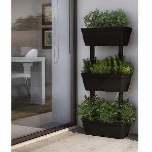 Garden Planter 3 pcs 39.4" Anthracite - 1 of 4