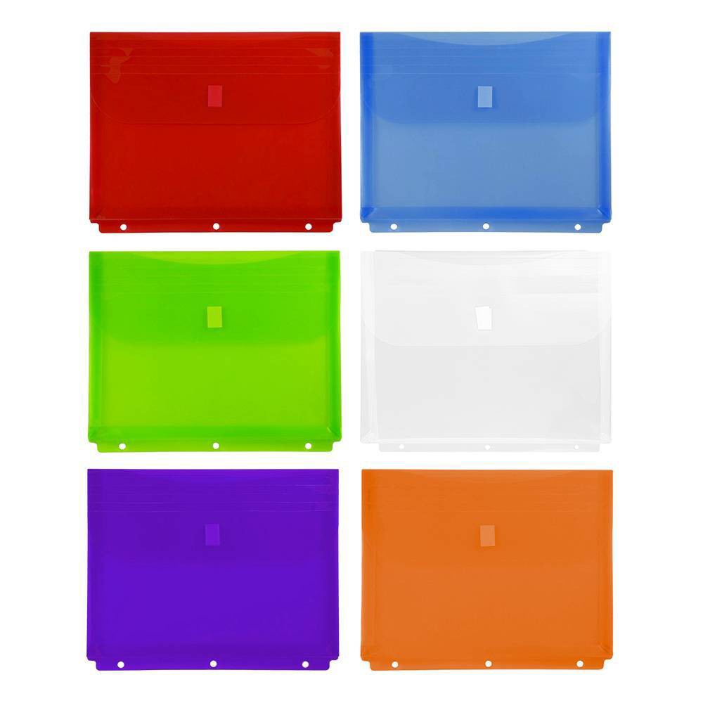 Photos - Desk Organiser JAM Paper 9 1/2'' x 1 1/4'' x 11 1/2'' 6pk Plastic Binder Envelopes with E