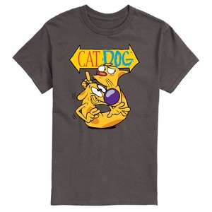 Men's - Nickelodeon - Cat Dog Sign Short Sleeve Graphic T-Shirt - 1 of 4
