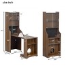 Mid Century Modern Vintage Multi Use Cabinet,Cat Scratcher Bed,Extendable Design-Maison Boucle - 4 of 4