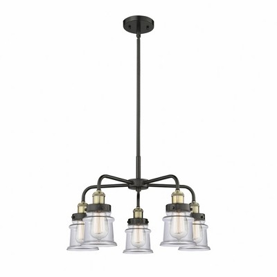 Canton - 5 Light Stem Hung Chandelier In Industrial Style-14.5 Inches Tall and 23.25 Inches Wide