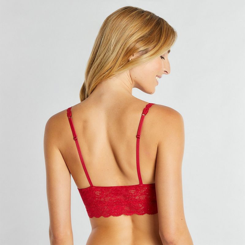 Cosabella Women's Never Say Never Sweetie Bralette in Red, Size Large, 5 of 6