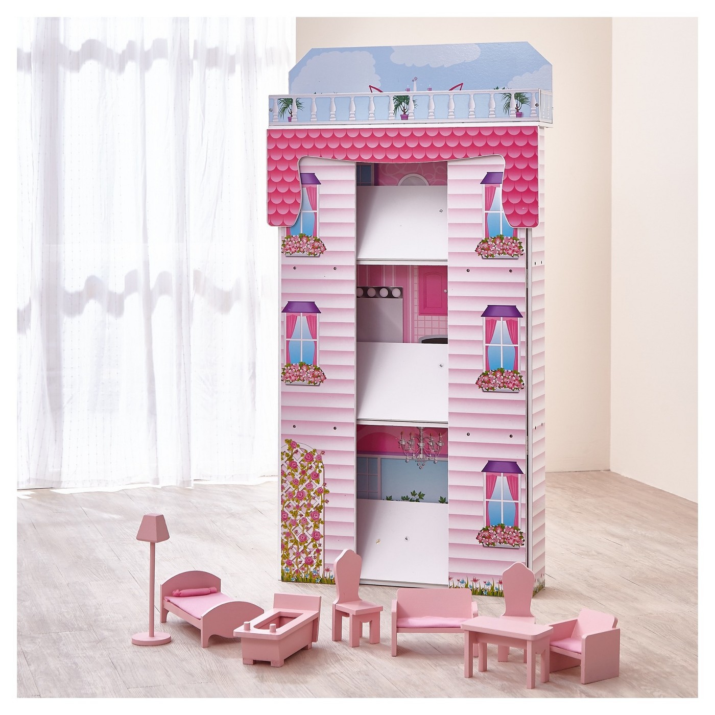 Teamson Kids Glamour Mansion Foldin Doll House - image 3 of 13