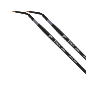 Creative Mark Beste Golden Taklon Winkle #0 - 3 Pack Artist Brush, Professional Watercolor Brushes, For Acrylic Painting, Short Handle, Sharp Edges, - 1 of 4