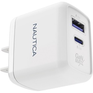 Nautica CH130 Charger - Fast Charging 30W PD USB-C / USB-A QC3.0 Dual Port Wall Charger for iPhone 16/15, Galaxy, Pixel, Compatible with MagSafe - 1 of 3