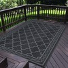 6x9 ft Outdoor Rug, Plastic Reversible Rug, Waterproof Mat, Indoor Outdoor Carpet for Porch, Patio, Backyard, Deck, Picnic, Beach, Camping - 4 of 4