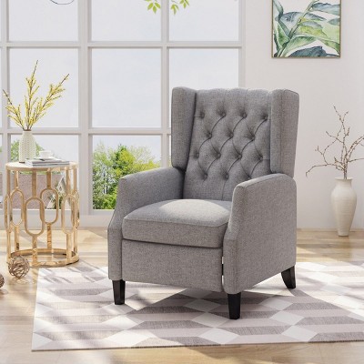 Mid-Century Modern Wingback Recliner Chair, Upholstered Lounge Chair for Living Room or Reading Corner - The Pop Home