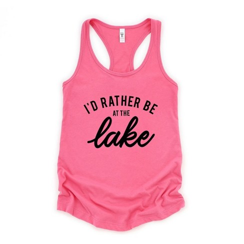 Simply Sage Market Women's I'd Rather Be At The Lake Racerback Tank - image 1 of 4