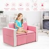 Infans Multi-functional Kids Sofa Table Chair Set 2 Seat Couch Furniture W/Storage Box - 4 of 4