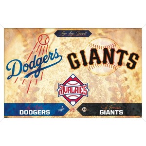 Trends International MLB Rivalries - Los Angeles Dodgers vs San Francisco Giants Framed Wall Poster Prints - 1 of 4