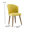 Sevobal Dining Chairs Mid-Century Modern Dining Chairs Set of 2 with Tapered Legs for Kitchen Living Room, Yellow, 20.5"*34.3"*22.4" - 2 of 4