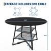 Garvee Dining Room Round Table Set for 4-6, Circle Kitchen Dining Table with Metal Base, 47 Inch Wooden Round DiningTable, Wood Kitchen Tables - 4 of 4