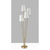 Wentworth Floor Lamp Natural - Adesso: Asymmetrical 4-Arm, Mid-Century Modern Design, Off-White Shades - 2 of 4