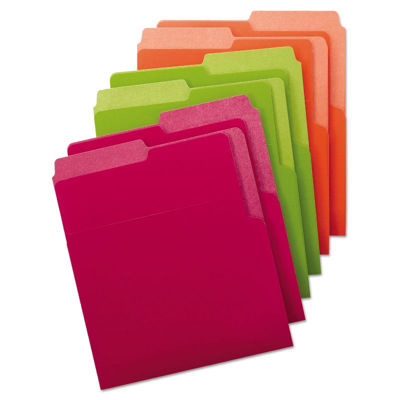 Smead Organized Up Heavyweight Vertical File Folders Assorted Bright Tones 6/Pack 75406, 3 of 6