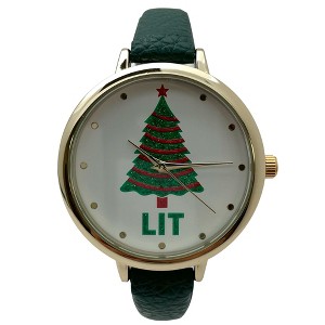 Olivia Pratt Faux Leather Christmas Themed Women Watch - 1 of 3