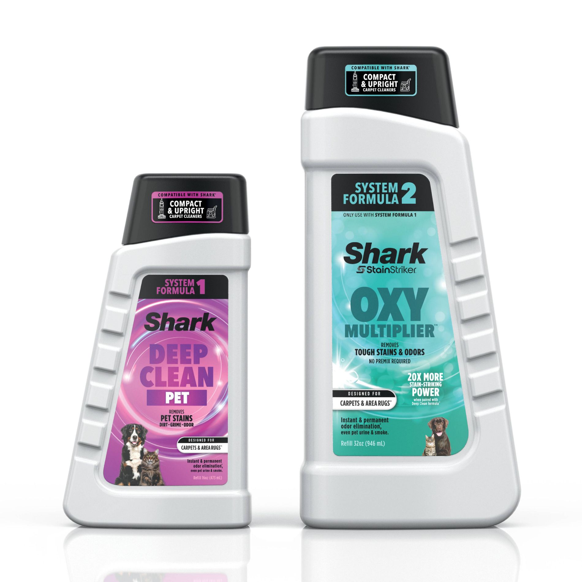Shark 2pk Stain Striker Pet Bundle Formula