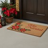 HomeRoots 17" X 29" Brown Red And Green Christmas Outdoor Coir Door Mat - 2 of 4