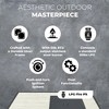 Four Seasons Courtyard 48" Steel 50K BTU Smokeless Propane Gas Fire Pit Rectangle Outdoor Heating Backyard Patio, Deck & Porch Table Fireplace, Black - 2 of 4