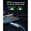 INIU Leopard 6.6' 2-Pack 100W Fast Charging USB-C to USB-C Braided Nylon Cable - Black - 3 of 4