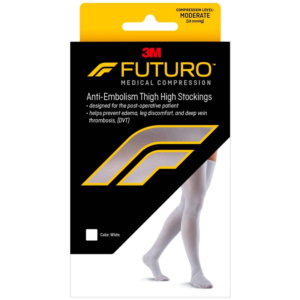 FUTURO Anti-Embolism Thigh High Length Stockings - Large Regular