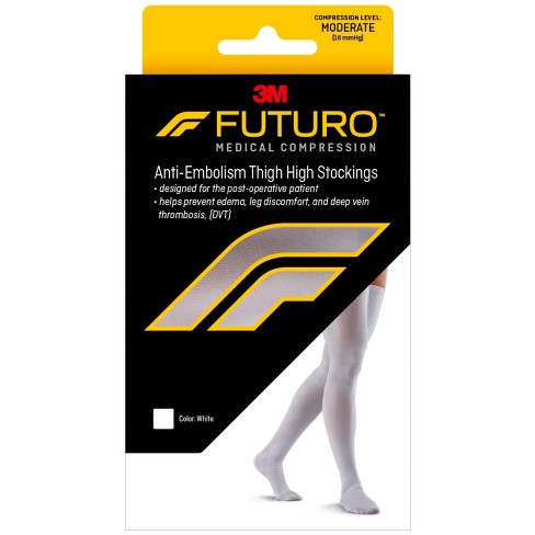 FUTURO Anti-Embolism Thigh High Length Stockings - Medium Regular