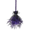 Northlight 29" Striped Animated Witches Halloween Broom with Bat Accents - Purple/Black - 4 of 4